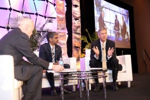 L to R: Richard Skorpenske of Covestro, Mahesh Ramanujam of USGBC, Cal Dooley of ACC