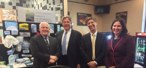 (l-r) Tim Phelan, President of CT Retail Merchants Assn.; CT State Sen. Ted Kennedy; CT State Rep. Mike Demicco; Margaret Gorman, Manager, ACC State Affairs Northeast Office