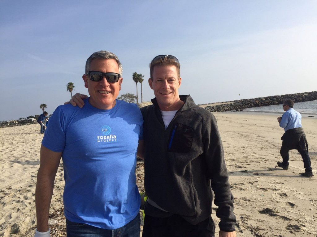 Steve Russell participating during ocean clean up. 